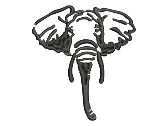 African Elephant Silhouette Embroidery Adds Bold Charm to Boutique Apparel