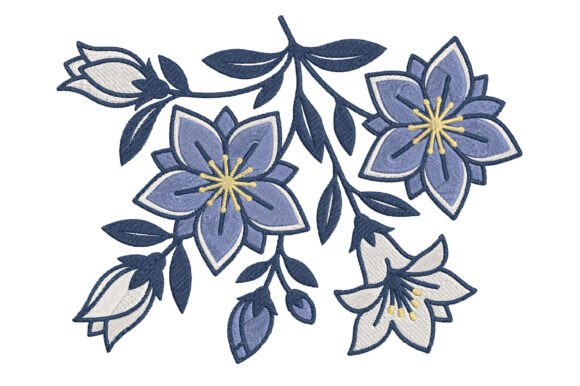 Blue Floral Embroidery Review for Seasonal & Holiday Product Design