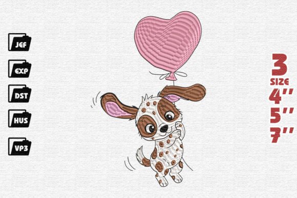 Cute Puppy Heart Balloon Embroidery: A Designer’s Honest Review