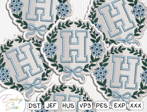 Floral Monogram Letter H Embroidery Patch Set Review
