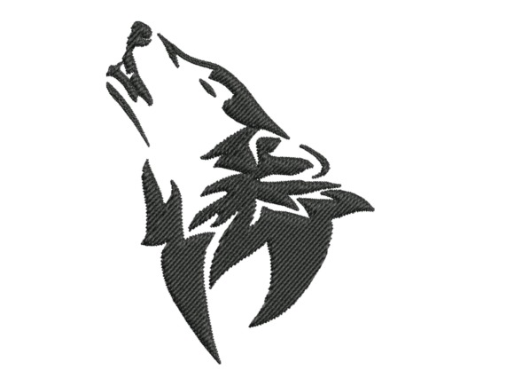Howling Wolf Tribal Embroidery: A Bold Choice for Personalized Gifts