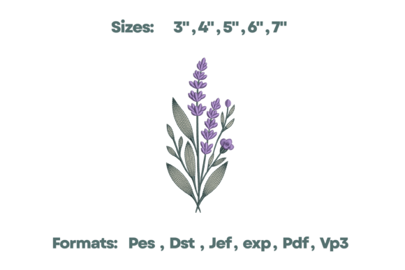 Lavender Floral Sprig Embroidery: A Designer’s Review