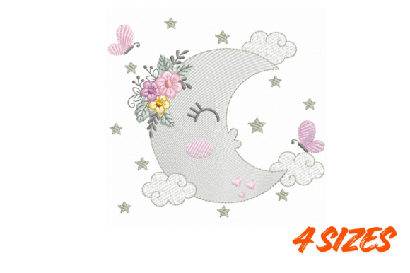 Moon Blossom Embroidery Design Set Review for Etsy Sellers