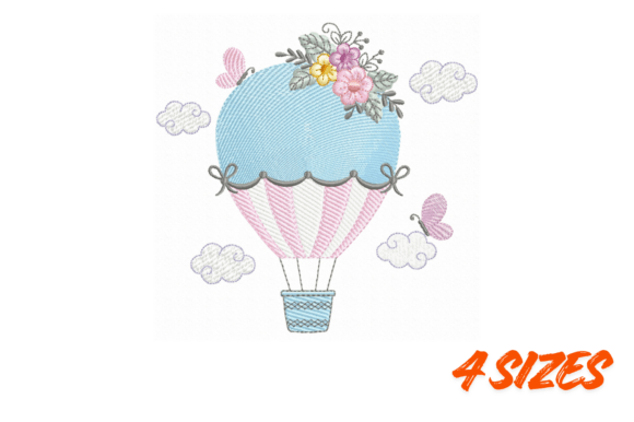 Pastel Balloon Embroidery Design Set