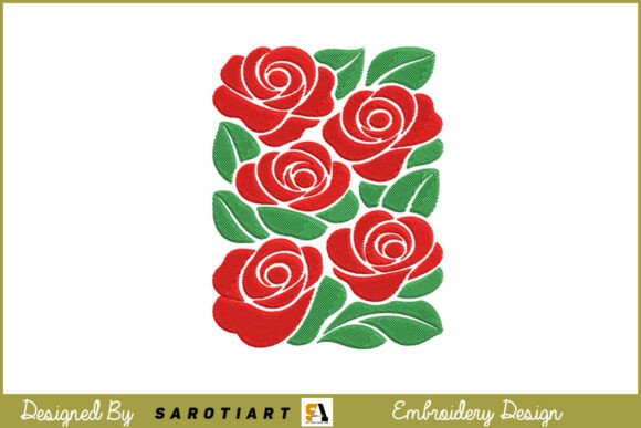 Rose Flower Embroidery Design T-shirt Review for Business Branding