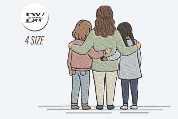 Sisters Embroidery Design: A Heartfelt Touch for Craft Fair Goods