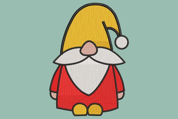 Sleepy Gnome Embroidery Design: A Winter Charm for Craft Fair Sellers