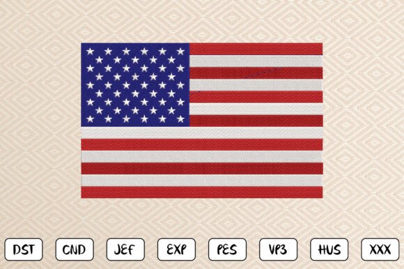 USA Flag Embroidery Design: A Patriotic Staple for Seasonal Crafts
